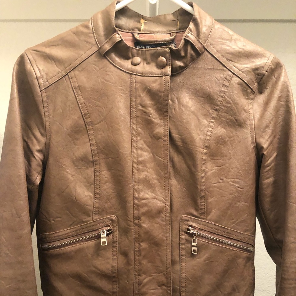PU LeatherJacket Used Tan